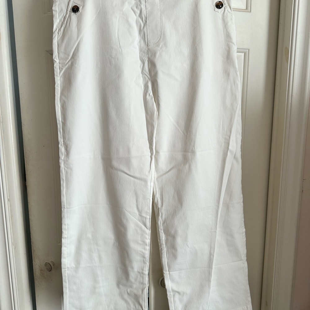 White Casual Pants